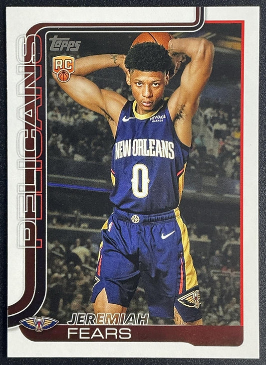 JEREMIAH FEARS 2025-26 TOPPS #207 RC PELICANS