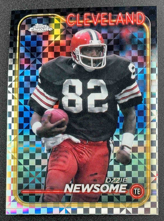 OZZIE NEWSOME 2024 TOPPS CHROME #31 X-FRACTOR BROWNS