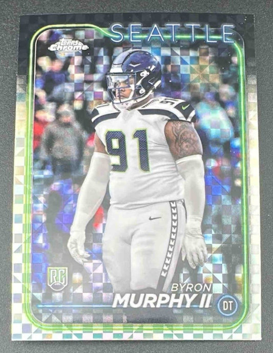 BYRON MURPHY II 2024 TOPPS CHROME #297 X-FRACTOR RC SEAHAWKS