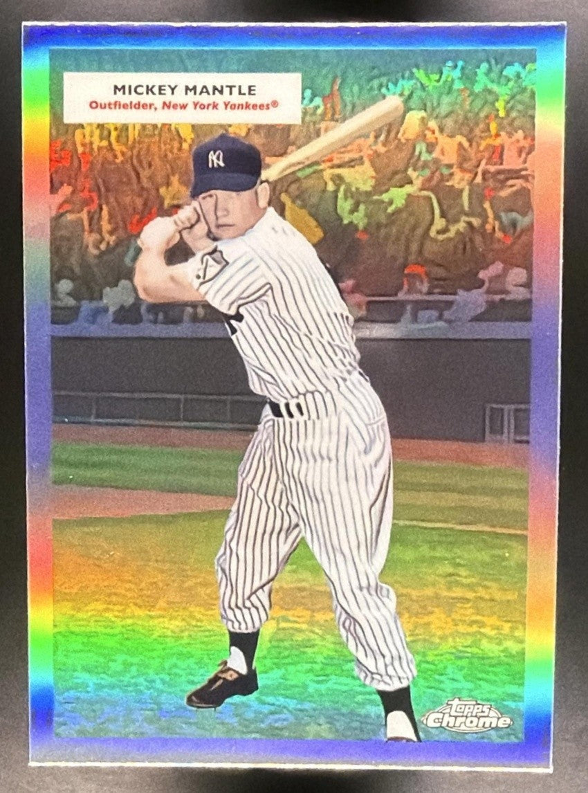 2025 Topps Chrome Platinum Roger Maris Mickey Mantle #55DH-10 Double Headers