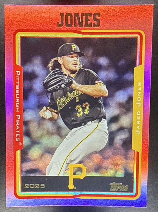JARED JONES 2025 TOPPS ARCHIVES #248 2005 DESIGN RED HOT FOILBOARD PIRATES