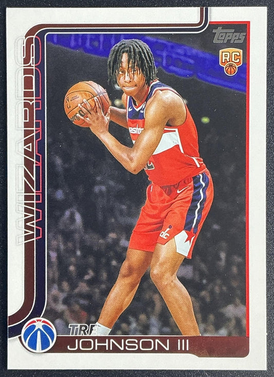 TRE JOHNSON III 2025-26 TOPPS #206 RC WIZARDS