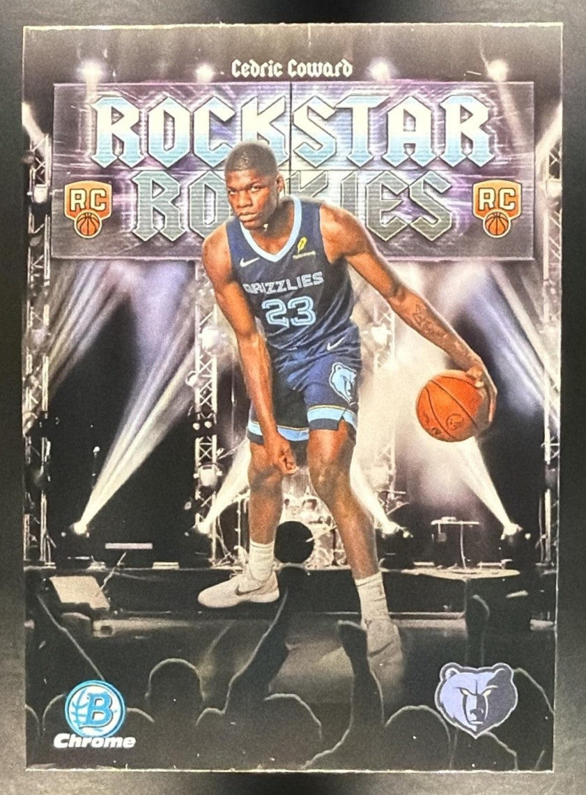 CEDRIC COWARD 2025-26 BOWMAN #RR-11 CHROME ROCKSTAR ROOKIES RC GRIZZLIES