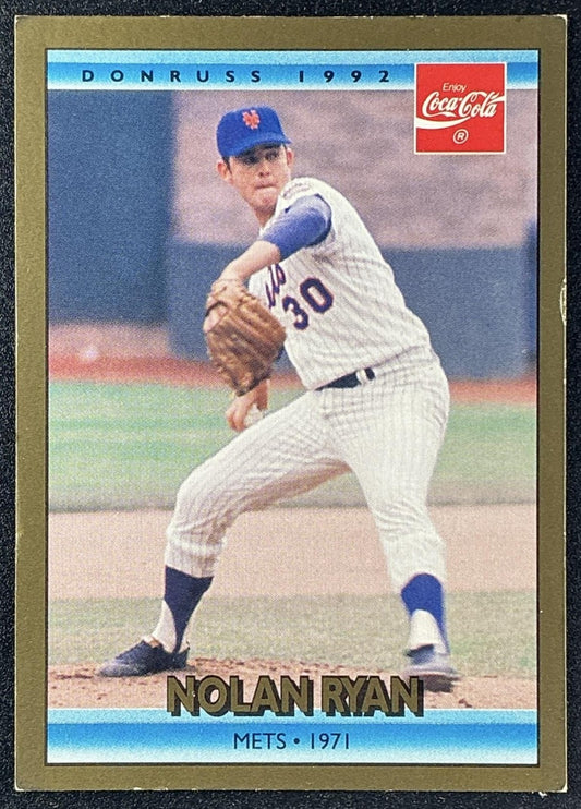 NOLAN RYAN 1992 DONRUSS COCA-COLA #5 METS
