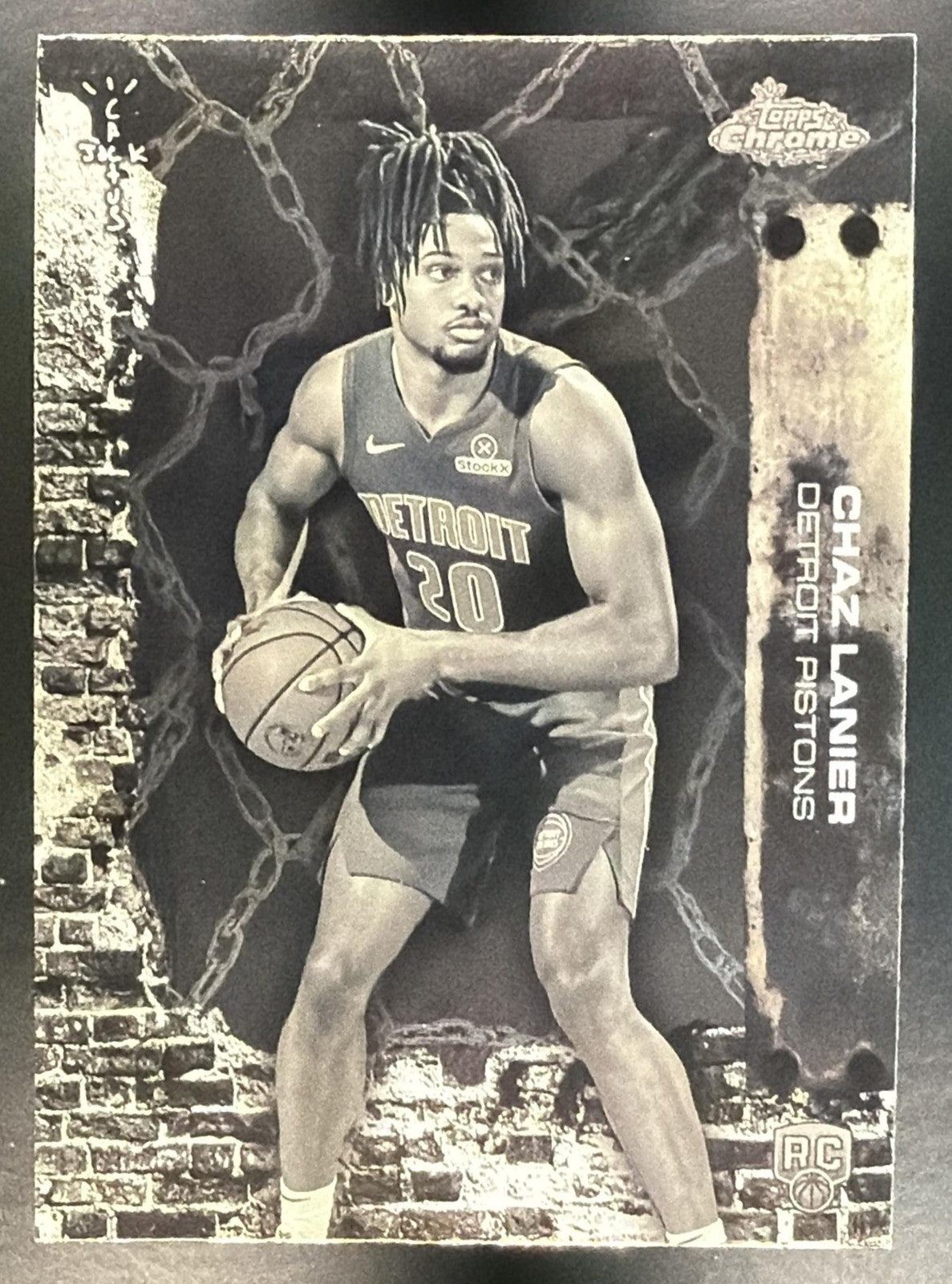 CHAZ LANIER 2025-26 TOPPS CHROME X CACTUS JACK #98 RC PISTONS