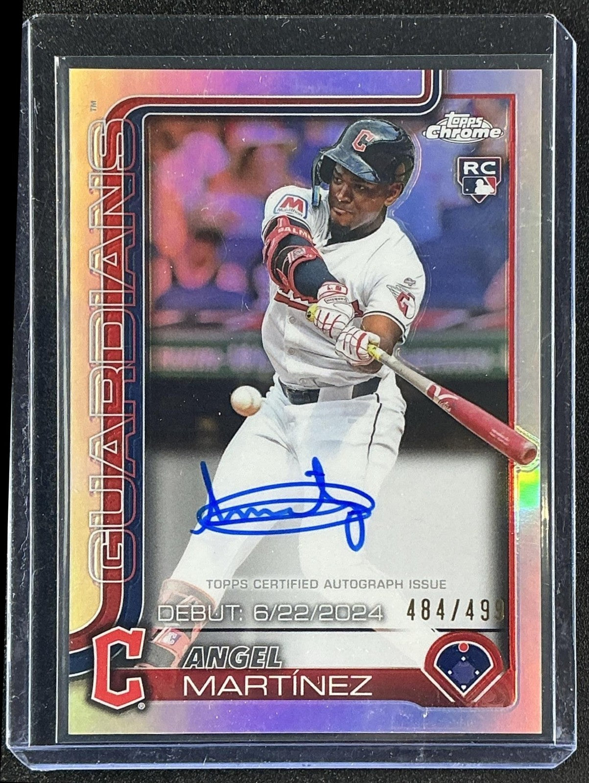 2025 Topps Chrome Update Angel Martinez Rookie Debut Auto Refractor /499 RC