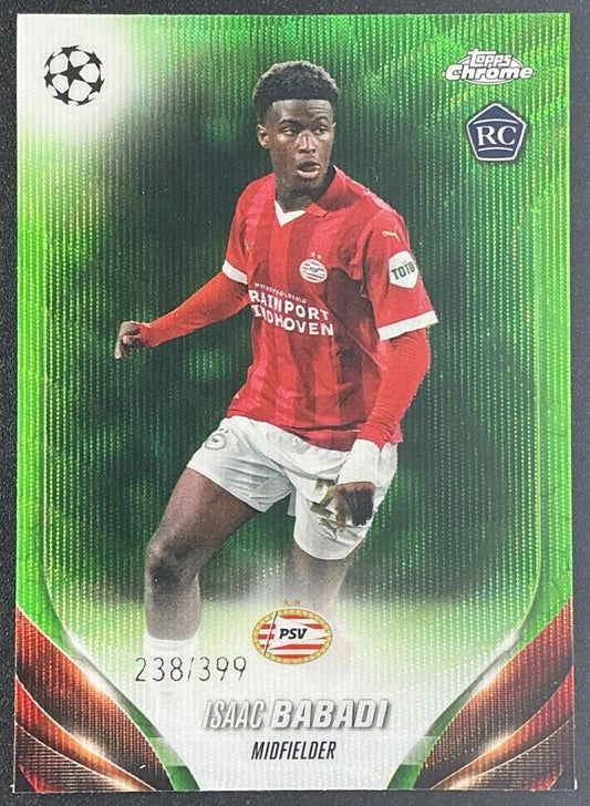 2023 Topps Chrome Isaac Babadi #22 Neon Green Wave Refractor /399 RC