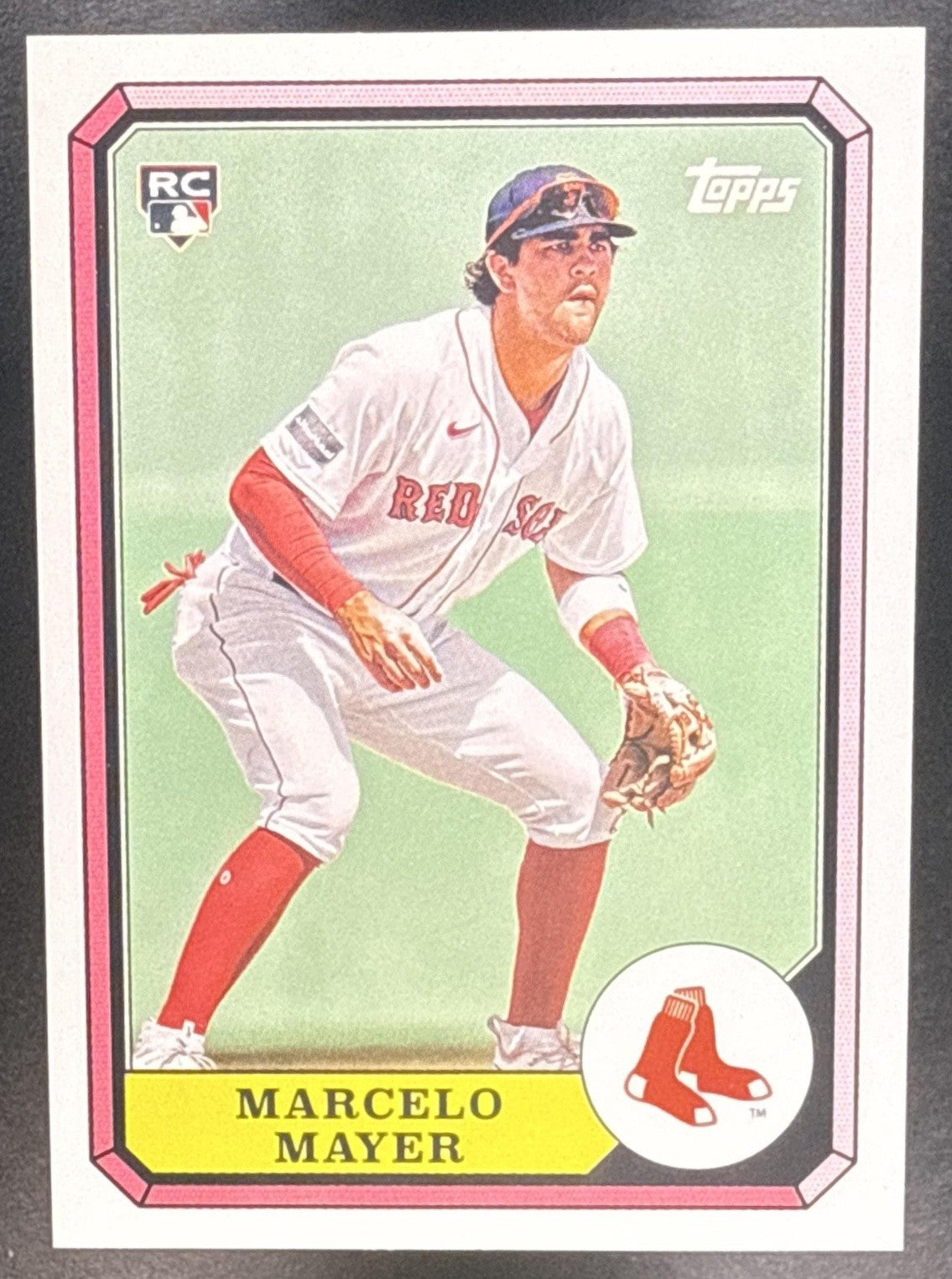 MARCELO MAYER 2025 TOPPS ARCHIVES #87BB-8 1987 BOARDWALK AND BASEBALL RC RED SOX