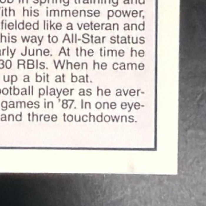 BO JACKSON 1989 SCORE #330 ROYALS