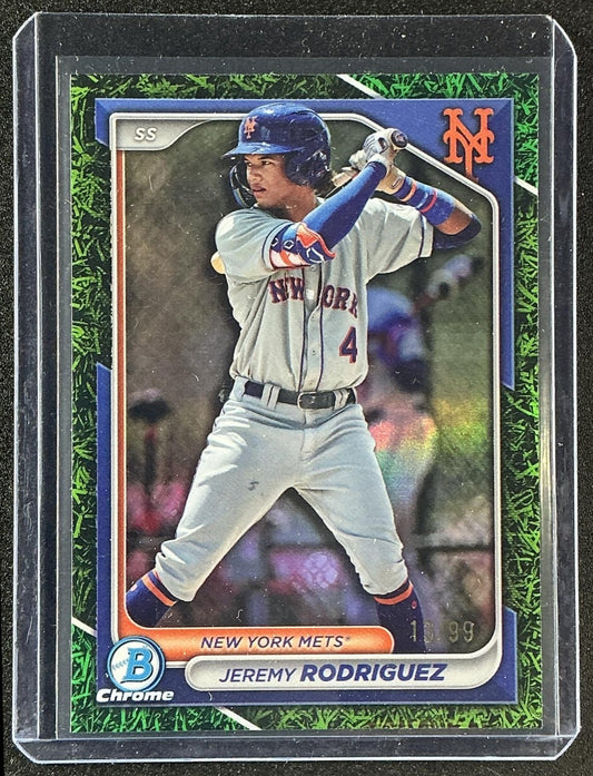 2024 Bowman Draft Jeremy Rodriguez #BDC-171 Chrome Green Grass Refractor /99