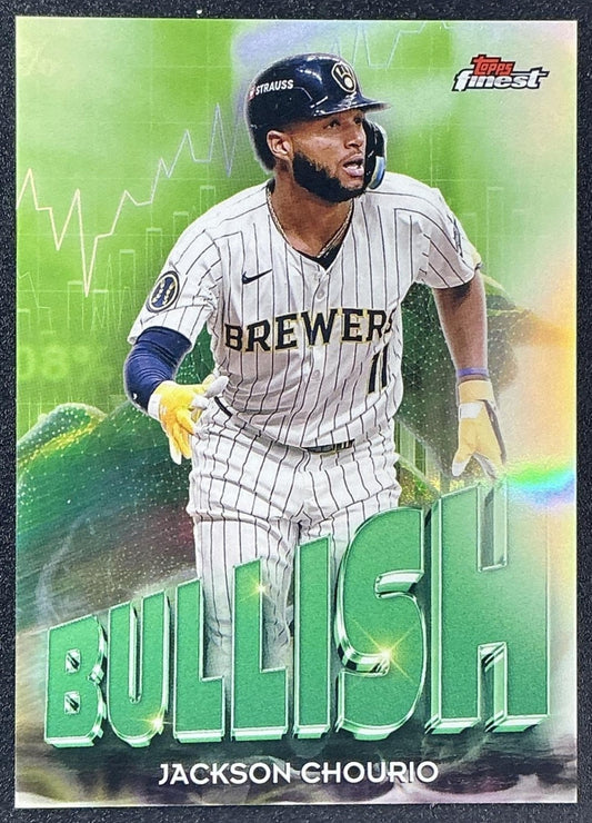 JACKSON CHOURIO 2025 TOPPS FINEST #B-16 BULLISH BREWERS