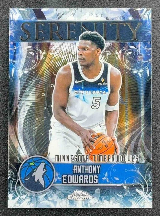 ANTHONY EDWARDS 2025-26 TOPPS CHROME #SY-4 SERENITY TIMBERWOLVES