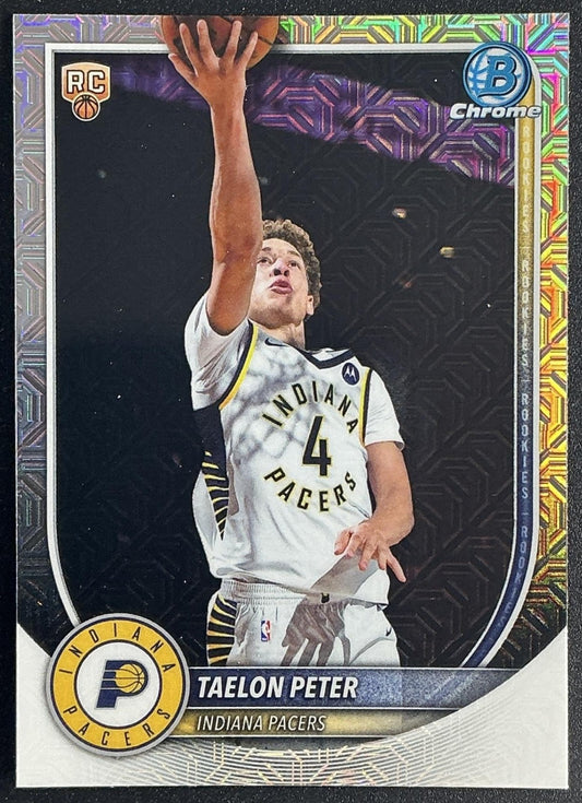 TAELON PETER 2025-26 BOWMAN #BCV-50 CHROME MOJO REFRACTOR RC PACERS