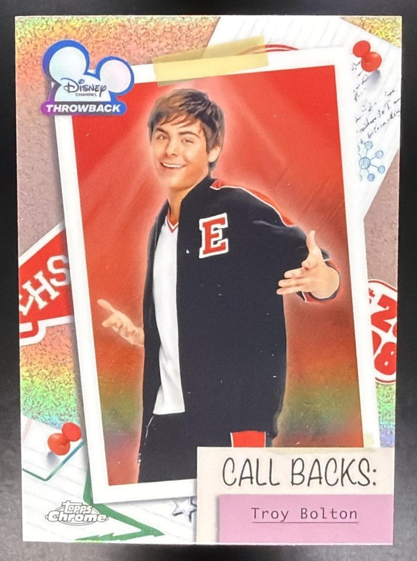 TROY BOLTON 2026 TOPPS CHROME DISNEY #HSM-1 HIGH SCHOOL MUSICAL 20TH ANNIVERSARY
