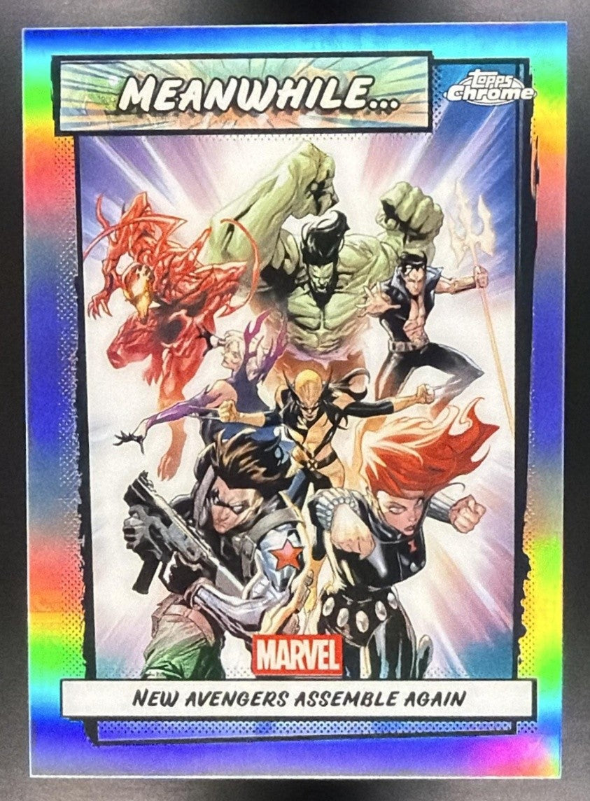 NEW AVENGERS ASSEMBLE AGAIN 2026 TOPPS CHROME MARVEL COMICS #MW-07 MEANWHILE