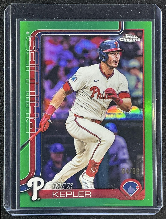 MAX KEPLER 2025 TOPPS CHROME UPDATE #USC91 GREEN REFRACTOR 94/99 PHILLIES
