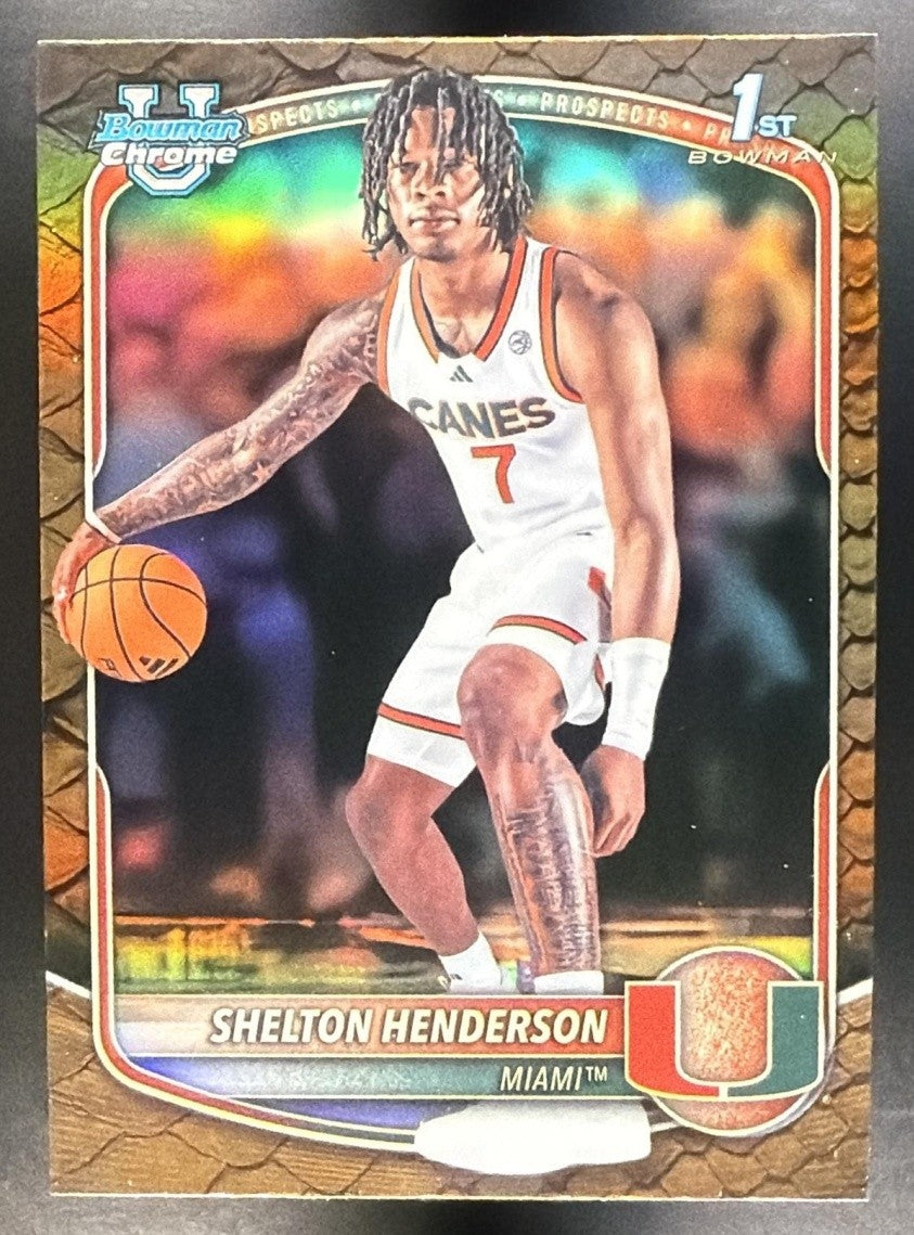 2025 Bowman Shelton Henderson #BCP-10 Chrome Reptilian Refractor 1st Prospect