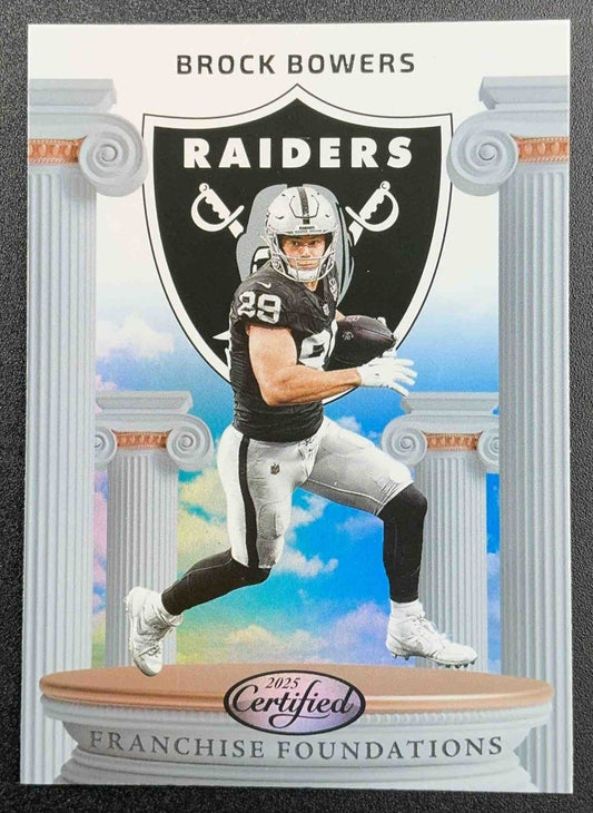 BROCK BOWERS 2025 PANINI CERTIFIED #FFO-BBS FRANCHISE FOUNDATIONS RAIDERS
