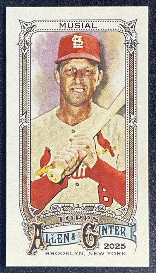 STAN MUSIAL 2025 TOPPS ALLEN & GINTER #64 MINI CARDINALS