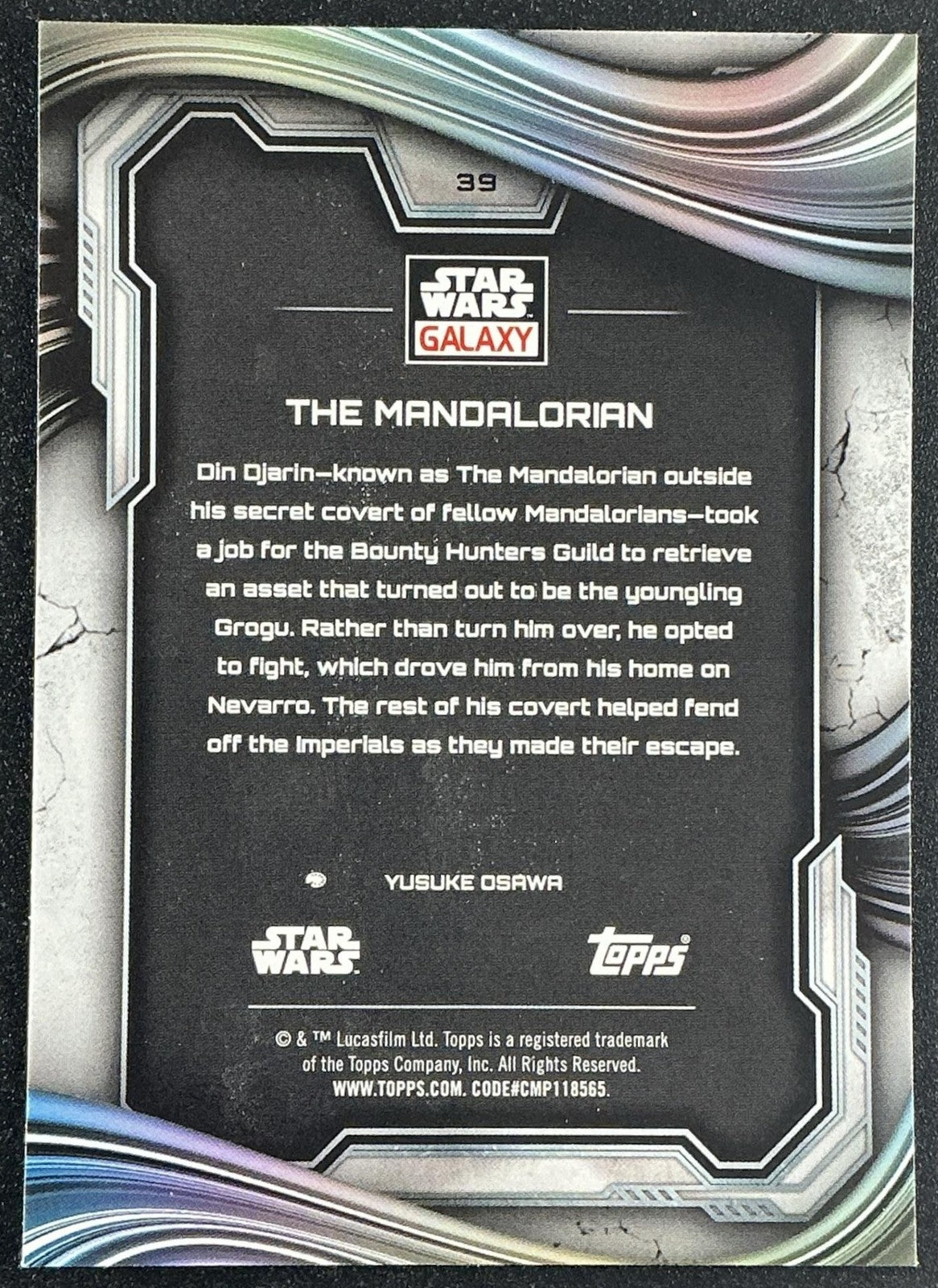 THE MANDALORIAN 2025 TOPPS CHROME STAR WARS GALAXY #39