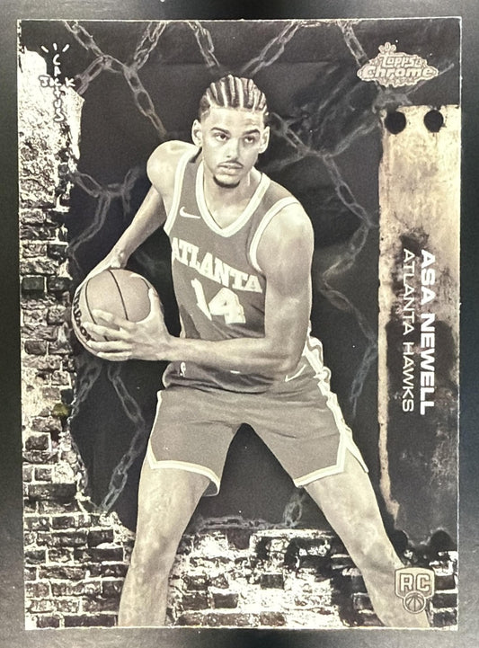 ASA NEWELL 2025-26 TOPPS CHROME X CACTUS JACK #83 RC HAWKS