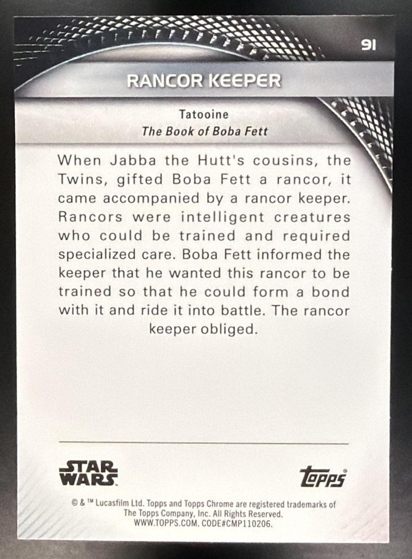 RANCOR KEEPER 2025 TOPPS STAR WARS HYPERSPACE #91