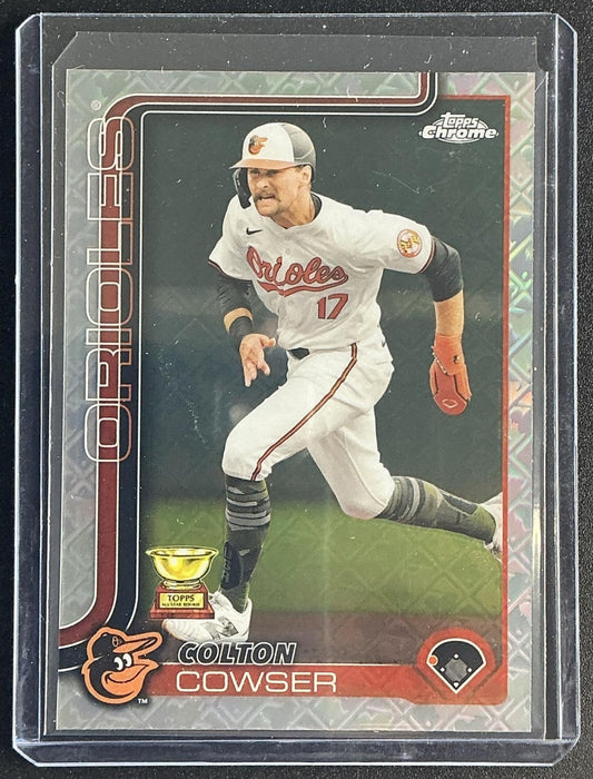 COLTON COWSER 2025 TOPPS CHROME LOGOFRACTOR #44 ORIOLES
