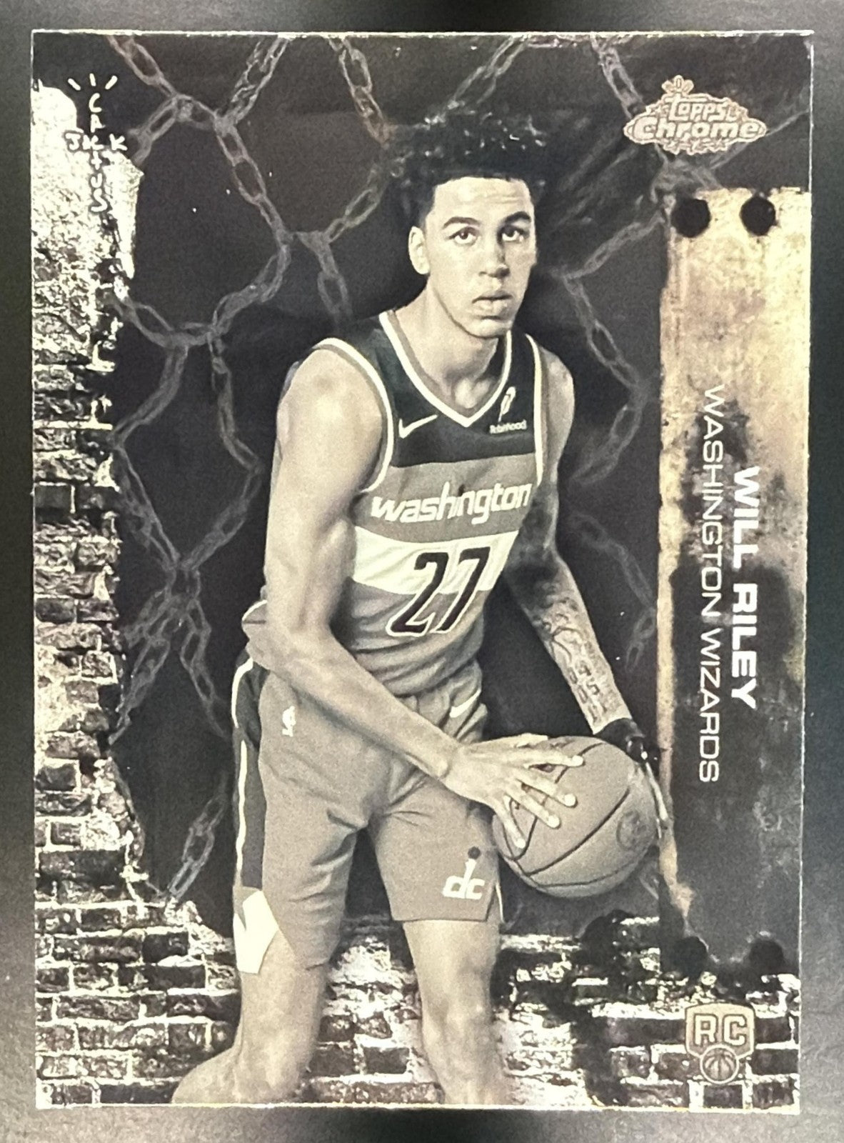 WILL RILEY 2025-26 TOPPS CHROME X CACTUS JACK #81 RC WIZARDS