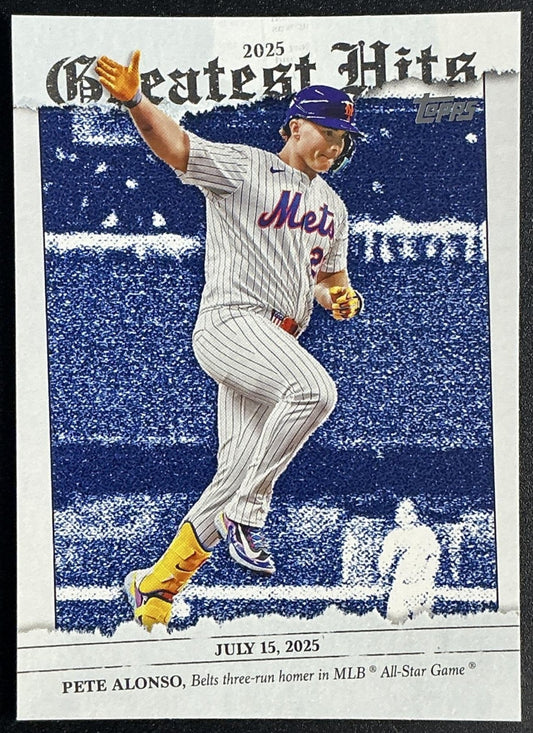 PETE ALONSO 2026 TOPPS SERIES 1 #GH-28 2025 GREATEST HITS METS