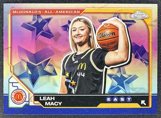 LEAH MACY 2025 TOPPS CHROME MCDONALD'S ALL-AMERICAN #62 REFRACTOR