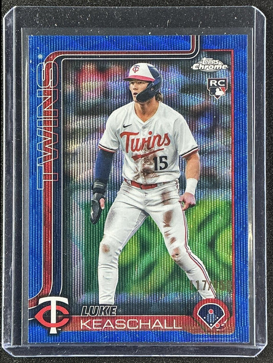 2025 Topps Chrome Update Luke Keaschall #USC106 Blue Wave Refractor /150 RC