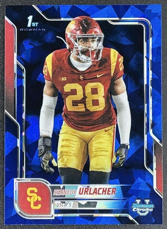 KENNEDY URLACHER 2025 BOWMAN CHROME UNIVERSITY SAPPHIRE #16 1ST PROSPECT TROJANS