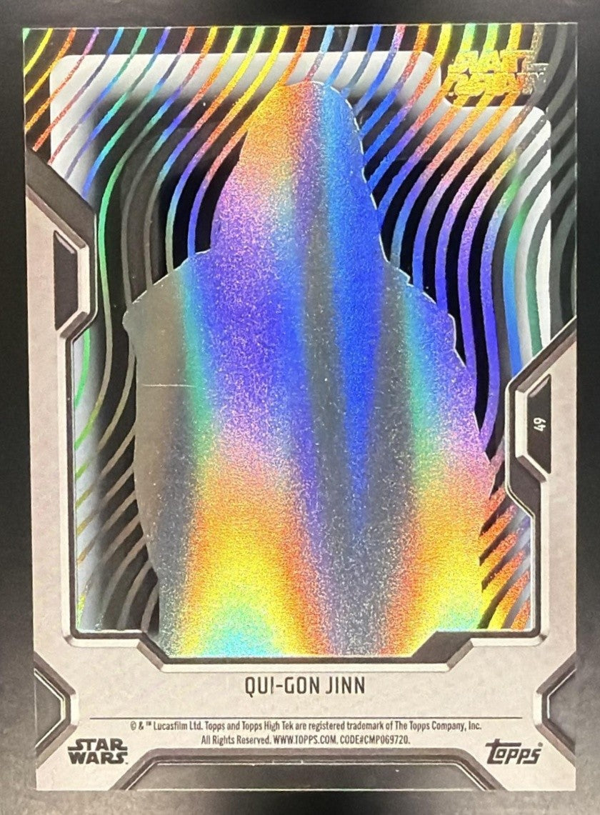QUI-GON JINN 2023 TOPPS STAR WARS HIGH-TEK #49 PATTERN 3