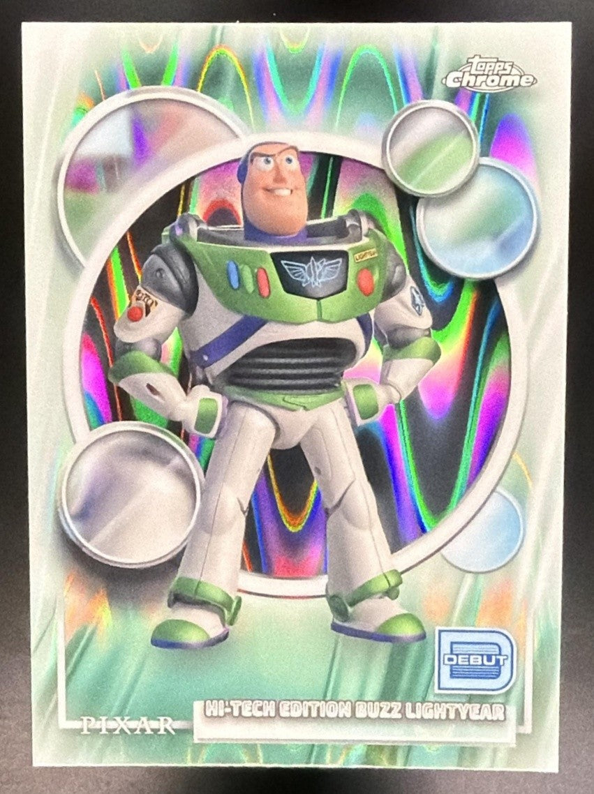 2026 Topps Chrome Disney Hi-Tech Edition Buzz Lightyear Raywave Refractor DEBUT