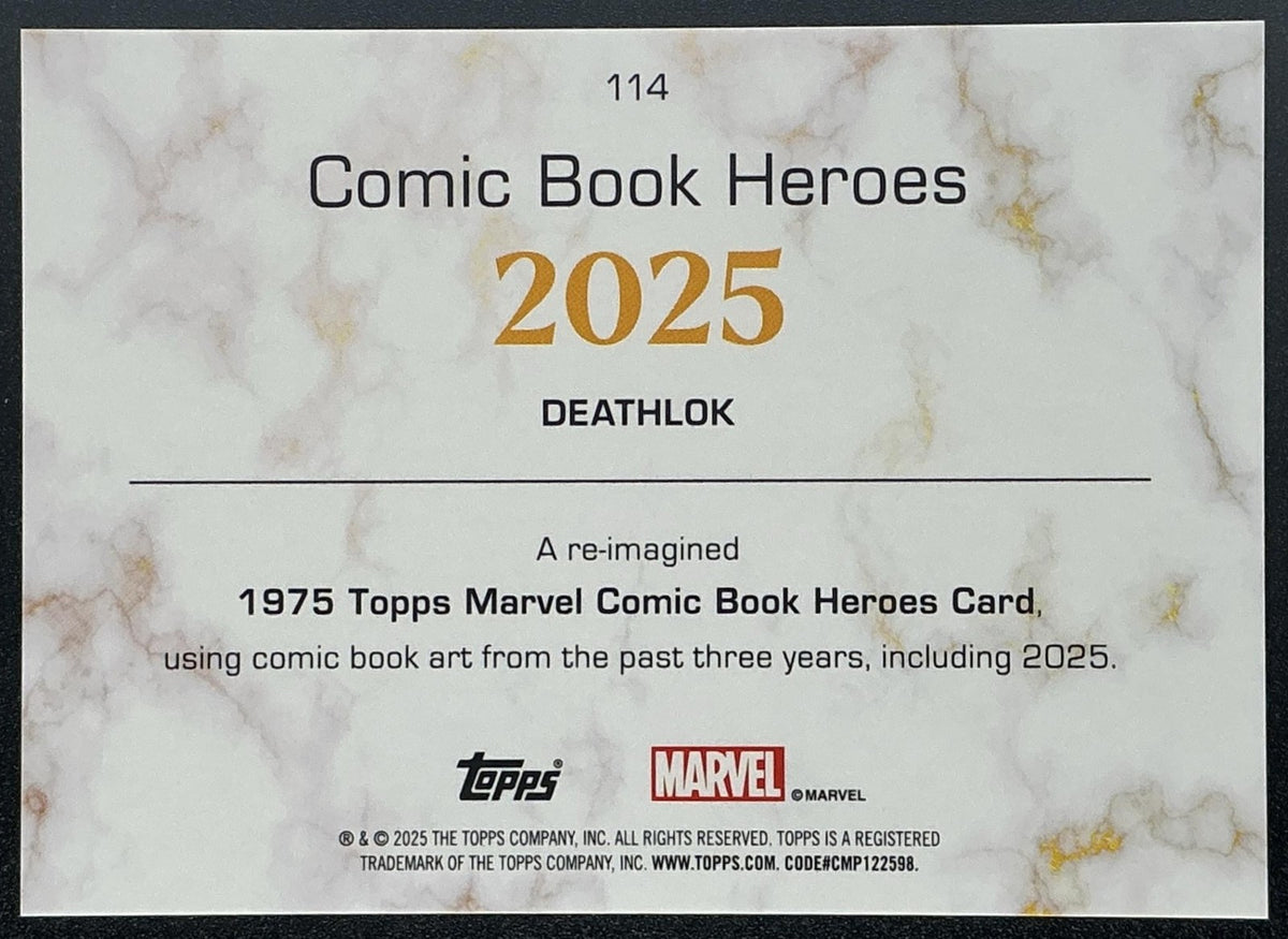 2025 Topps Marvel 1975 Golden Anniversary Deathlok Gold Mini Diamonds /199