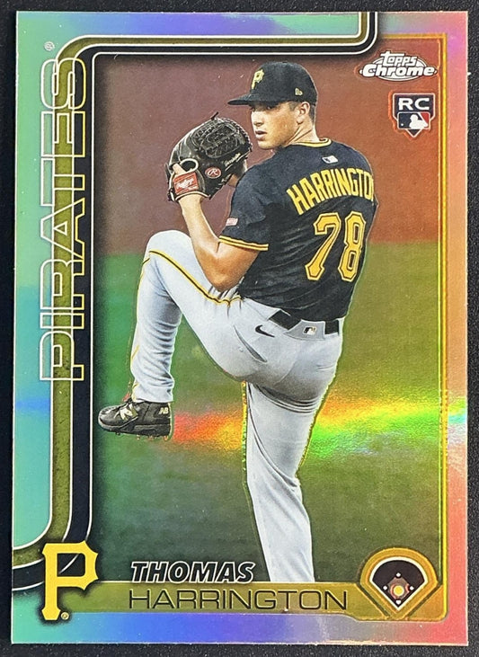 THOMAS HARRINGTON 2025 TOPPS CHROME UPDATE #USC177 REFRACTOR RC PIRATES