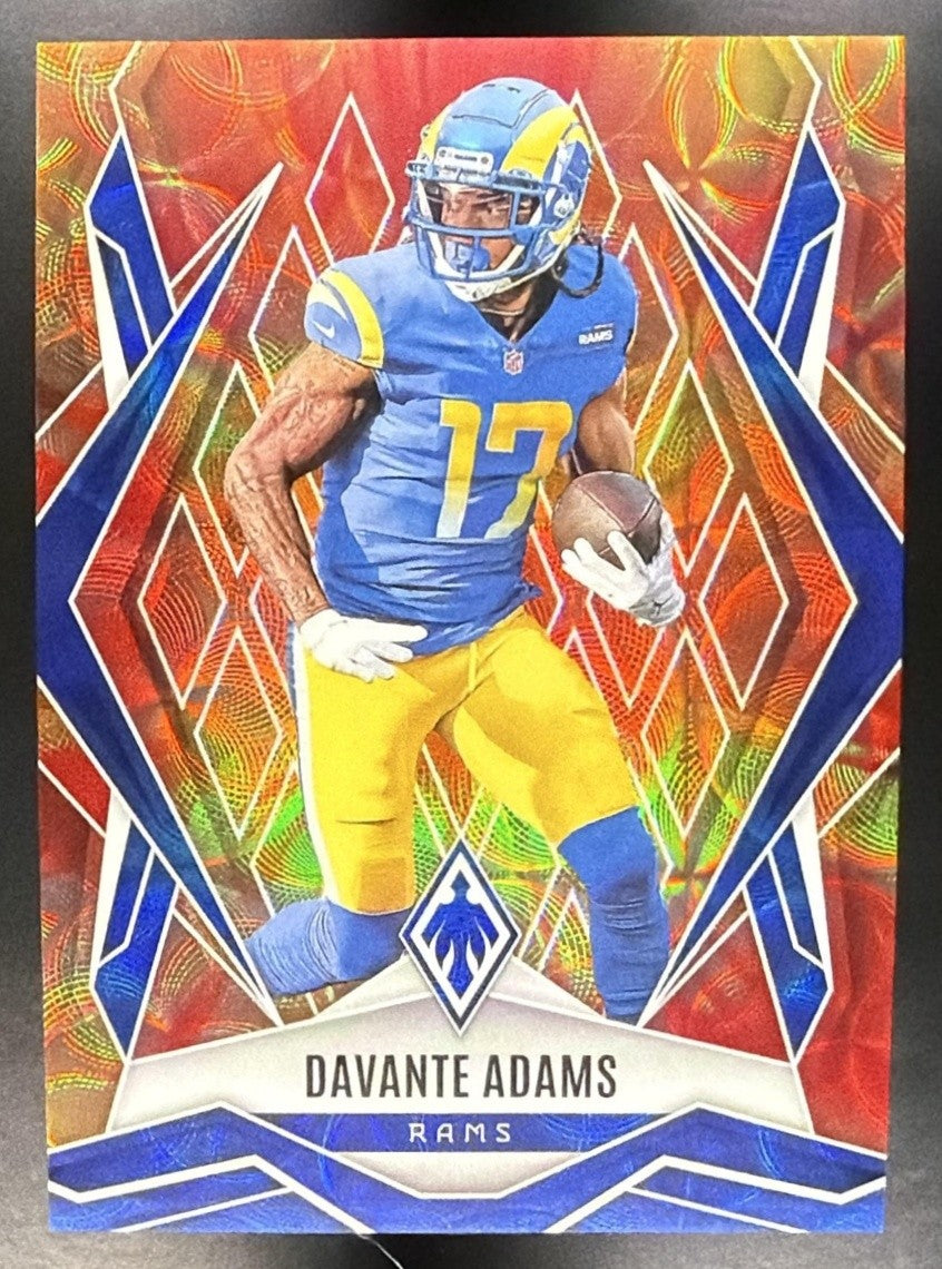 DAVANTE ADAMS 2025 PANINI PHOENIX FACTORY SET #26 FIREBURST 117/350 RAMS