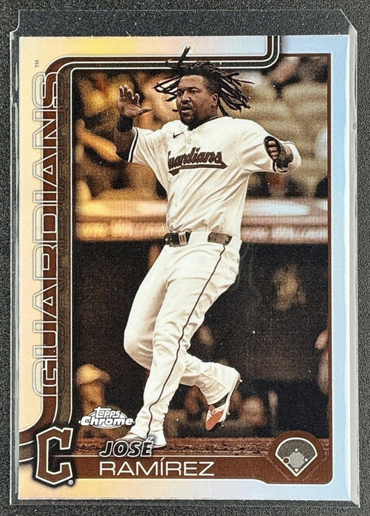 JOSE RAMIREZ 2025 TOPPS CHROME #12 REFRACTOR SEPIA GUARDIANS