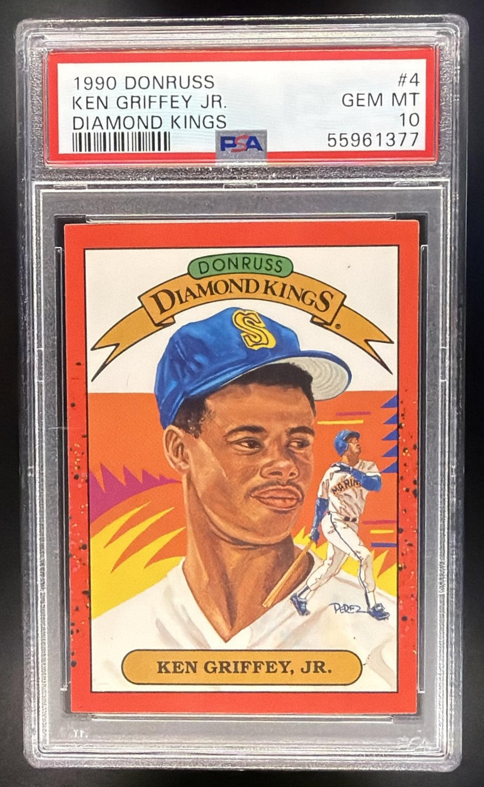 KEN GRIFFEY JR. 1990 DONRUSS #4 SUPER DIAMOND KINGS MARINERS PSA 10