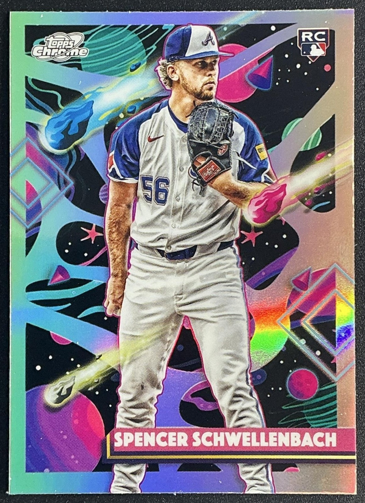 SPENCER SCHWELLENBACH 2025 TOPPS COSMIC CHROME #157 REFRACTOR RC BRAVES