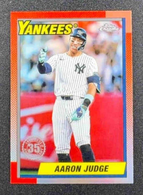 AARON JUDGE 2025 TOPPS CHROME #90CB-11 1990 BASEBALL YANKEES