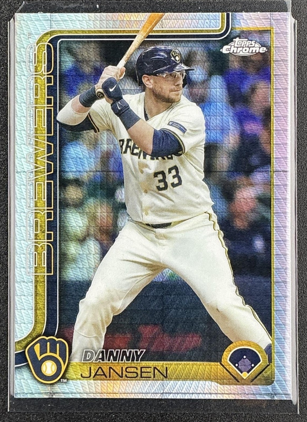 DANNY JANSEN 2025 TOPPS CHROME UPDATE #USC122 PRISM REFRACTOR BREWERS
