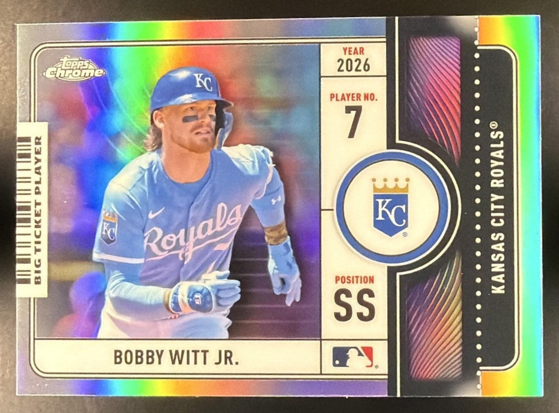BOBBY WITT JR. 2026 TOPPS CHROME #BTP-16 BIG TICKET PLAYERS ROYALS