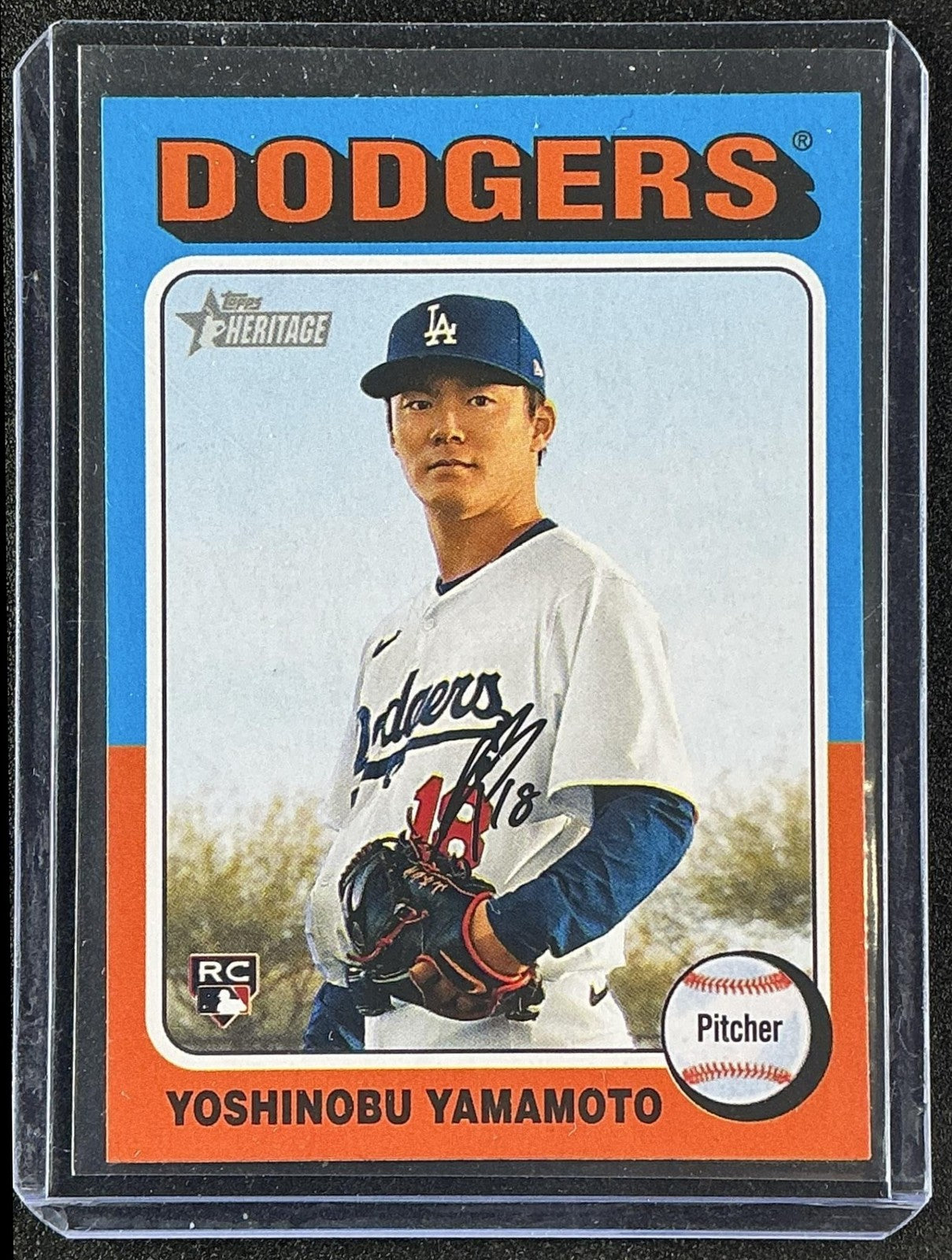 YOSHINOBU YAMAMOTO 2024 TOPPS HERITAGE HIGH NUMBER #553 RC DODGERS