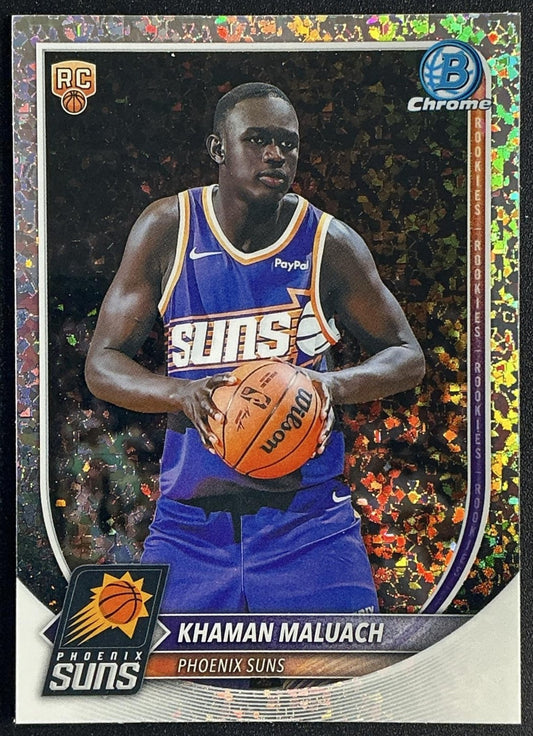 KHAMAN MALUACH 2025-26 BOWMAN #BCV-10 CHROME MINI DIAMOND REFRACTOR RC SUNS