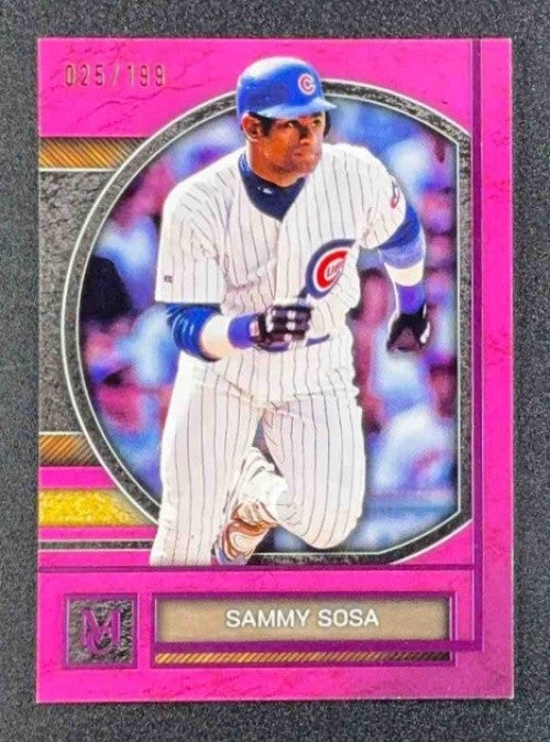 SAMMY SOSA 2025 TOPPS MUSEUM COLLECTION #76 PINK SAPPHIRE 25/199 CUBS