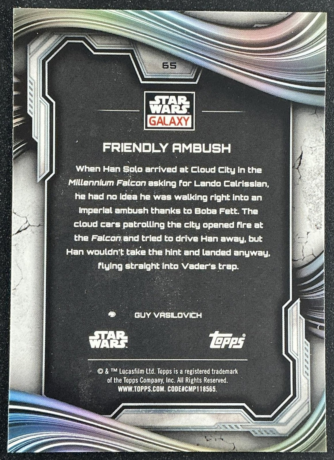 FRIENDLY AMBUSH 2025 TOPPS CHROME STAR WARS GALAXY #65