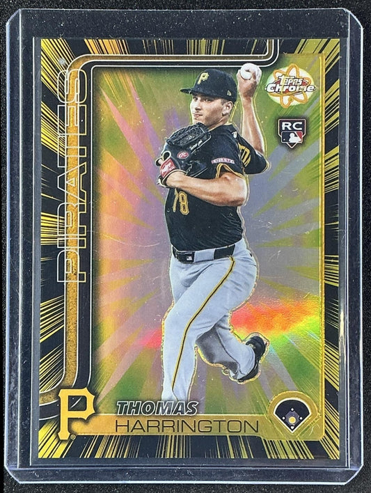THOMAS HARRINGTON 2025 TOPPS CHROME UPDATE #RR-27 RADIATING ROOKIE SP RC PIRATES