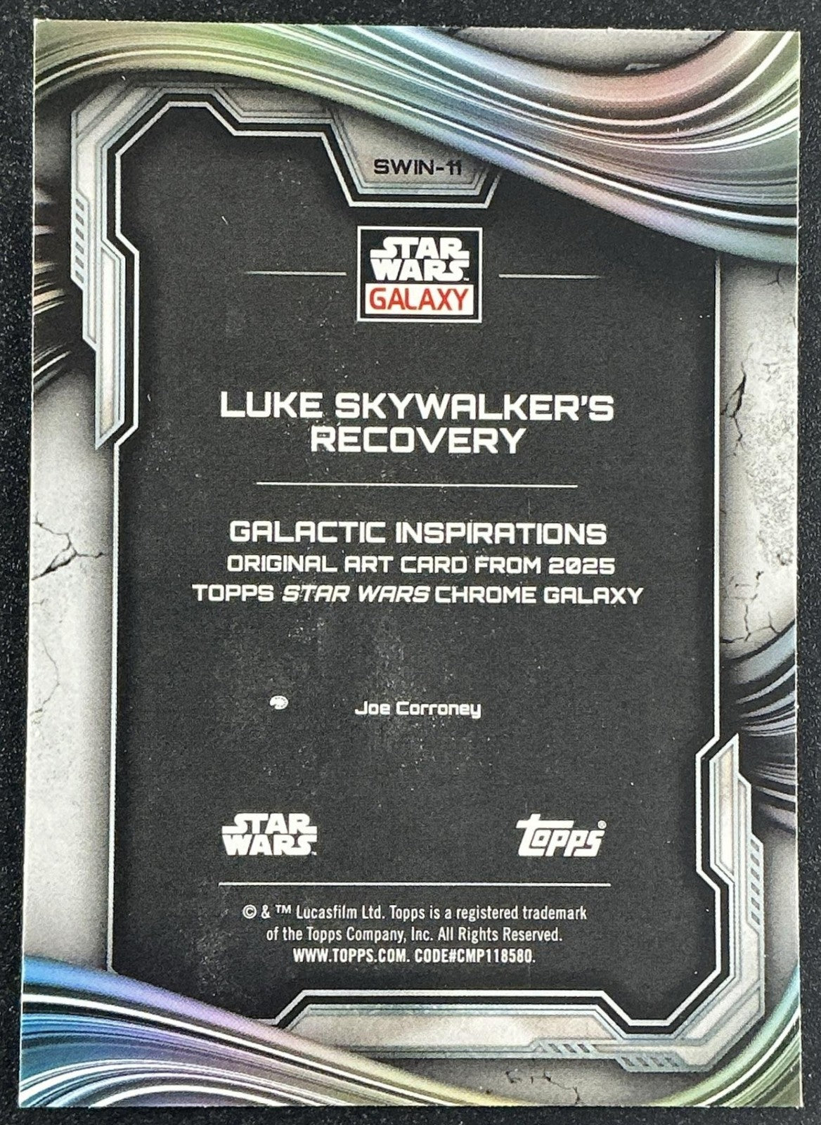 2025 Topps Chrome Star Wars Galaxy Luke Skywalker's Recovery #SWIN-11 Refractor