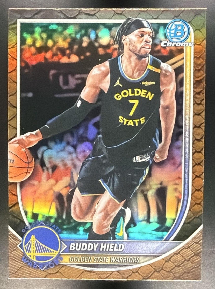 BUDDY HIELD 2025-26 BOWMAN #BCV-37 CHROME REPTILIAN REFRACTOR WARRIORS